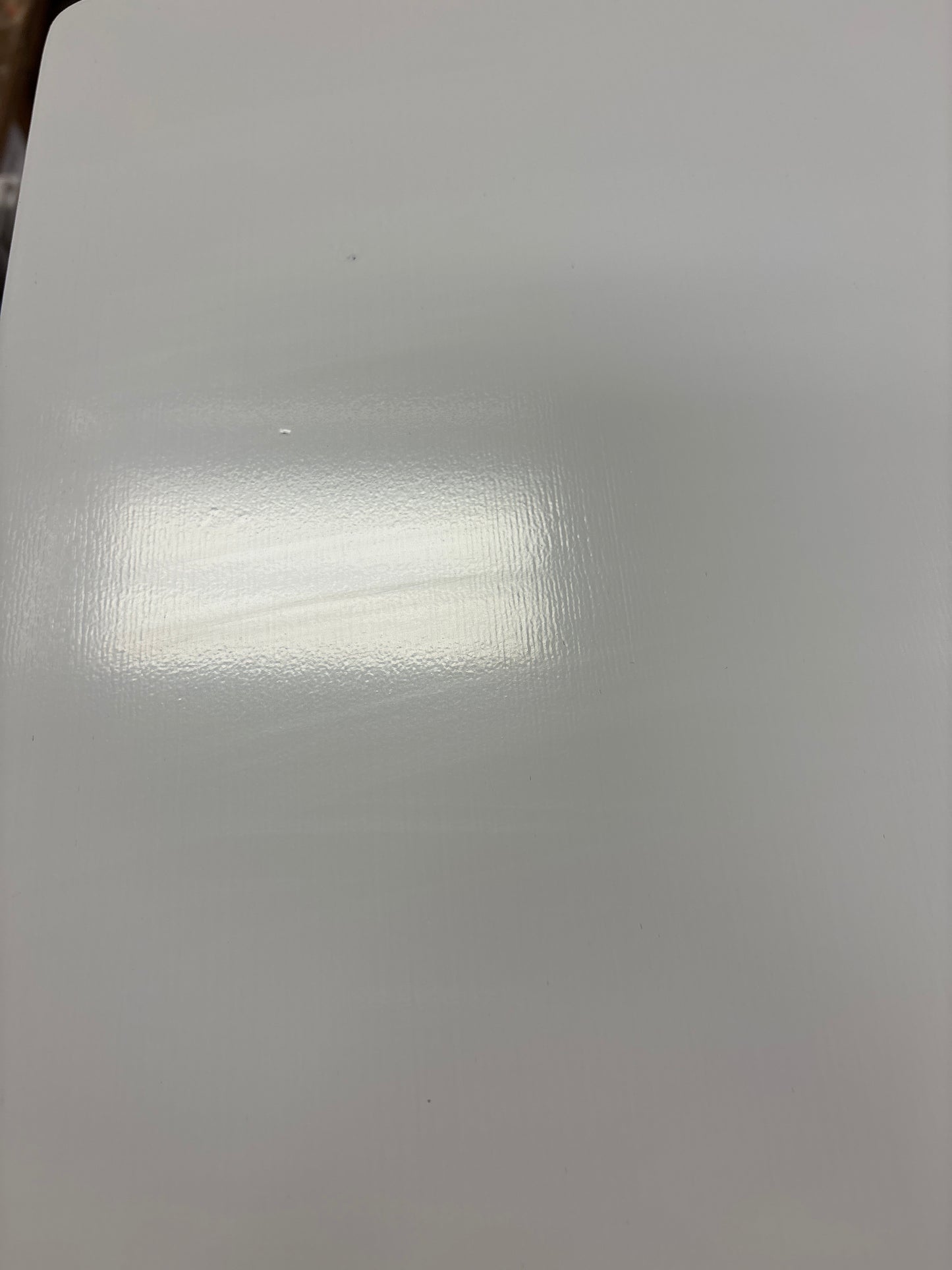 Kids Art Table and Chair Set with Drawer Paper Roll and 2 Markers-White, fully assembled, tiny slight mark on top