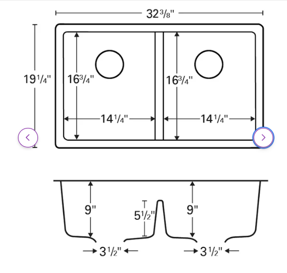Karran Quartz 32'' X 19-1/2'' 50/50 Double Bowl Composite Undermount Kitchen Sink