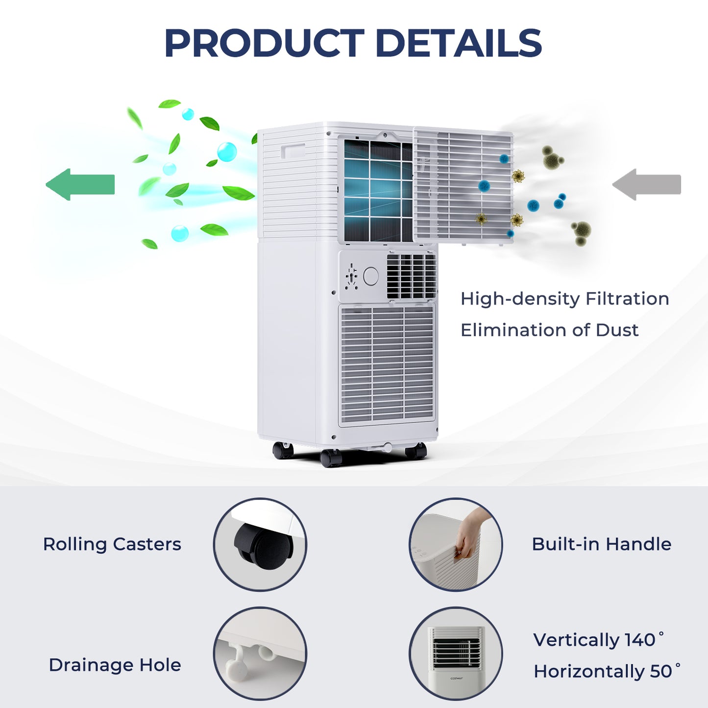 *SPECIAL SAVINGS* -10000 BTU Air Conditioner with Fan and Dehumidifier Mode-White