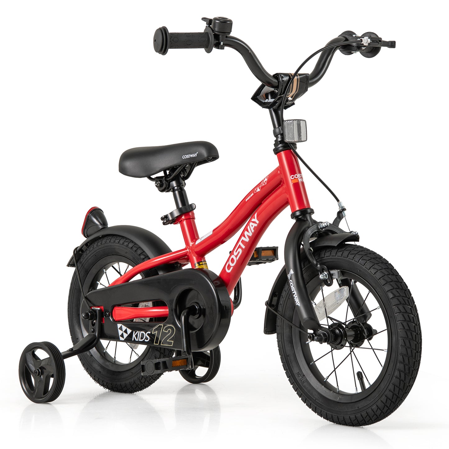 12 Inch Kids Bike Adjustable Bicycle with Reflectors and Bell, assembled, customer return, clean