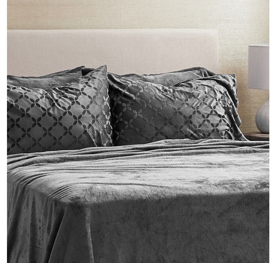 Mink 6-Piece Sheet Set - DOUBLE - CHARCOAL