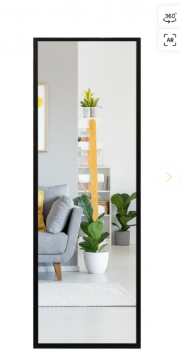SPECIAL - 42.5 x 1 x 14 Inch Full Length Mirror (Missing Wall Hooks)