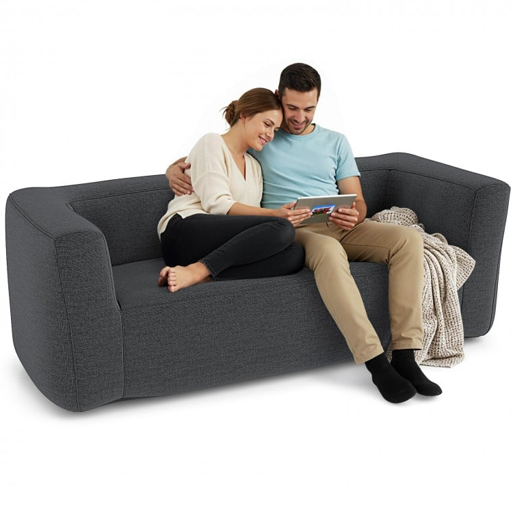 2-Person Portable Blow Up Sofa with Detachable Washable Cover, PLEASE SEE DESC