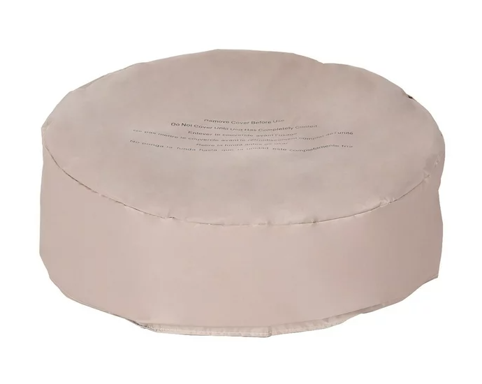 28" Propane Gas Fire Pit - 40,000 BTUs BROWN Stone Finish Lava Rocks Cover (1 Box, Unassembled)
