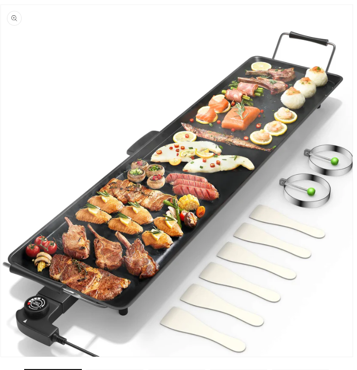 35 Inch Electric Griddle with Adjustable Temperature - ES10267BK