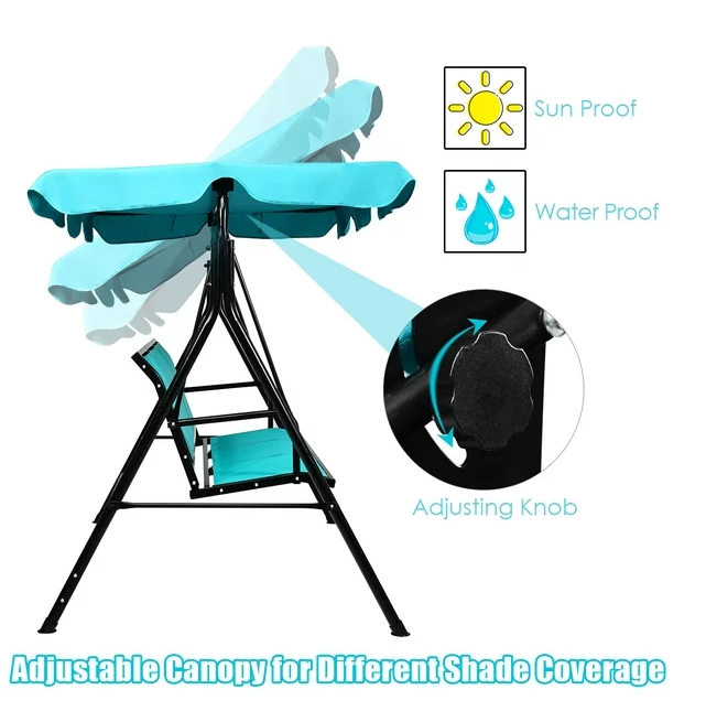 3 Person Patio Swing with Canopy - Unassembled
