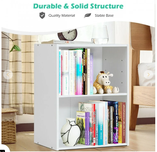 2-Layer Multifunctional Furniture Display Cabinet with Large Capacity Storage Space