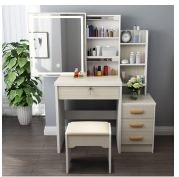 Makeup Vanity Desk, missing mirror/lights, scratch & dent special