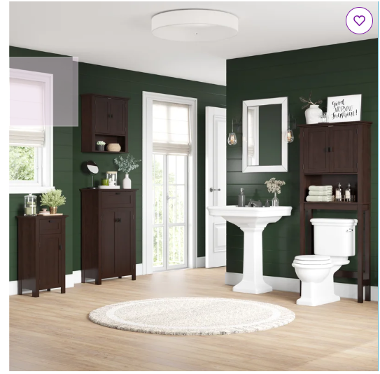 Two-Door Bathroom Wall Mount Storage Medicine Cabinet (1 Box, Unassembled)