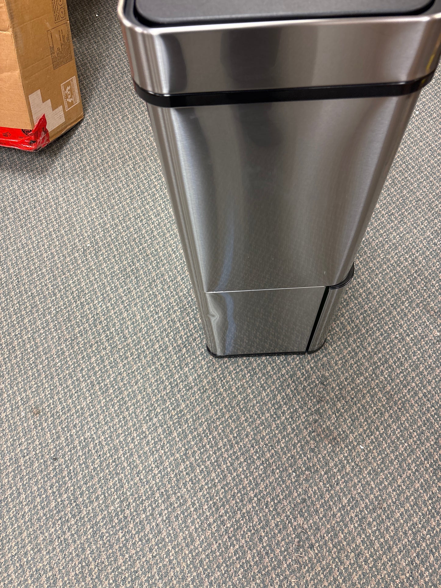 19 Gal Stainless Steel Trash Can with Kitchen Waste Bin and 2 Bottom Recycling Bins(Scratch and Dent)