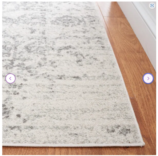 6'7" x 9'2" - Christa Performance Oriental Silver/Ivory Area Rug