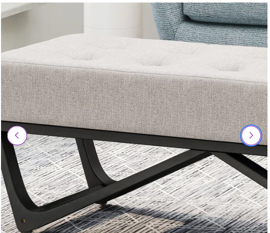 Petrie Polyester Upholstered Bench (Scratch and Dent), colour is cream,not as pic depicts.