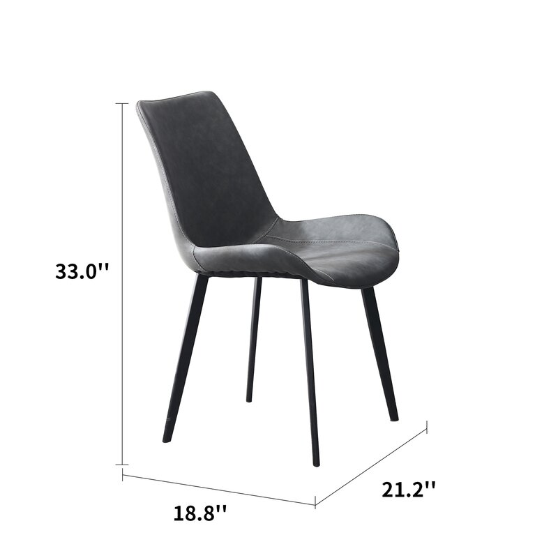Dmarrion Steel Side Chair (Set of 4) Grey
