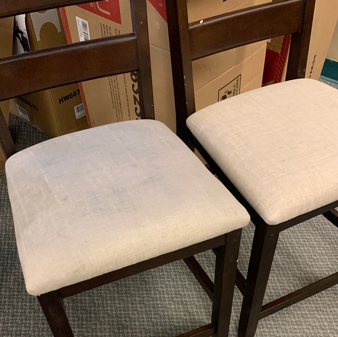 SPECIAL, 2 Piece stool set, 1 free, 1 with Stained seat, 24`` height