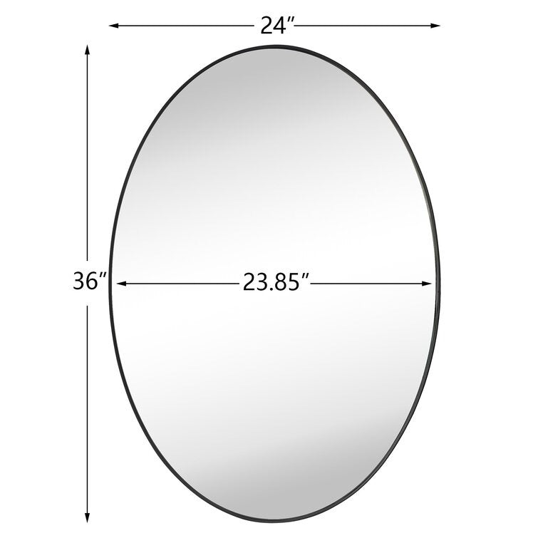 Javell Oval Metal Wall Mirror