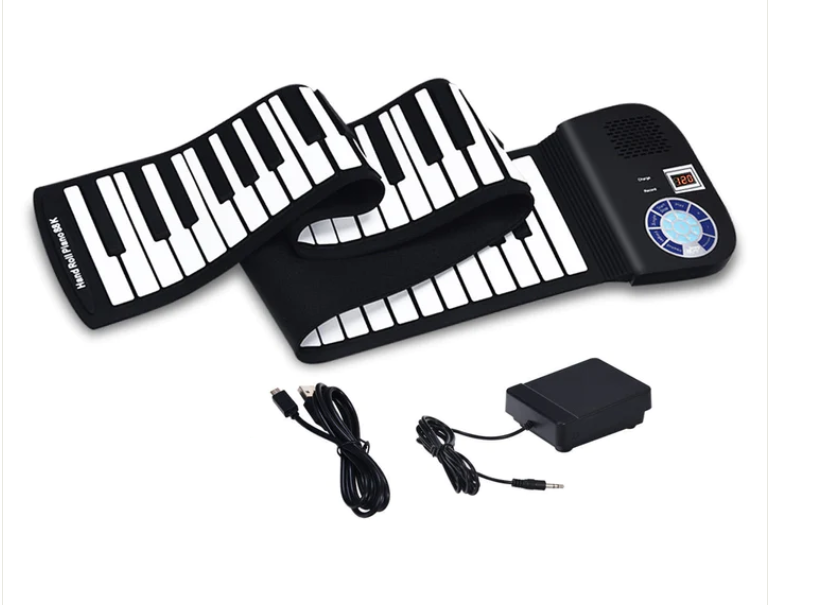 88 Keys Midi Electronic Roll up Piano Silicone Keyboard for Beginners