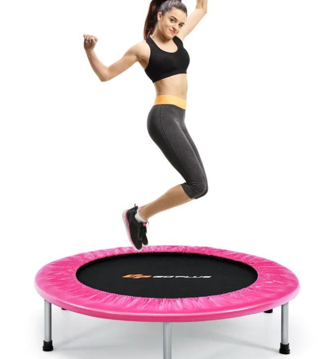 38 Inch Mini Folding Trampoline Portable Recreational Fitness Rebounder, assembled