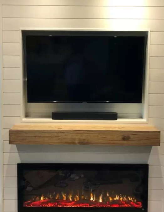 53`` handmade solid wood mantle