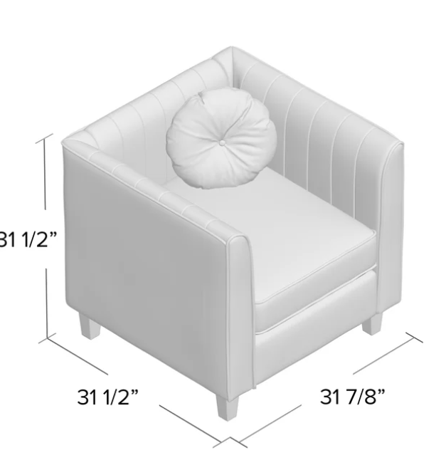 The Glory Days, Upholstered Velvet Armchair