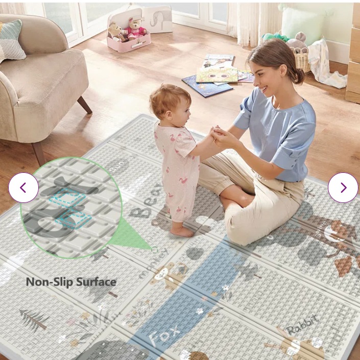 Baby Playpen with Mat, 47x47inch
