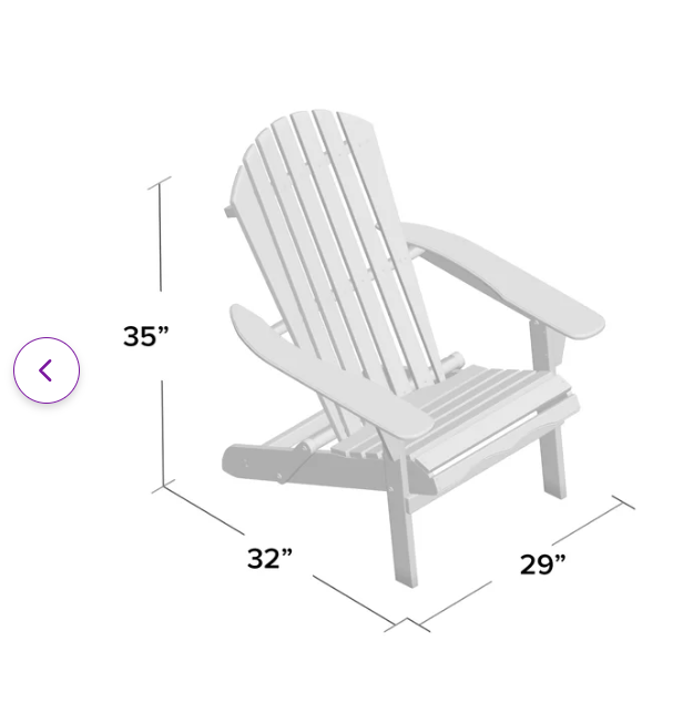 Philbrick Solid Wood Folding Adirondack Chair