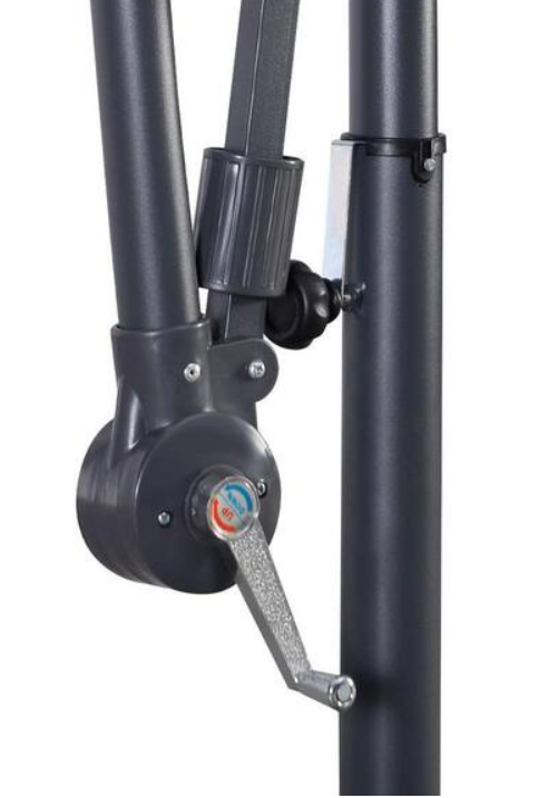 Copy of 10 ft. Steel Cantilever Patio Outdoor Sunshade Hanging Umbrella without Weight Base in Tan