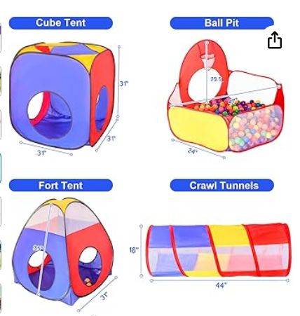 5pc Kids Play Tent