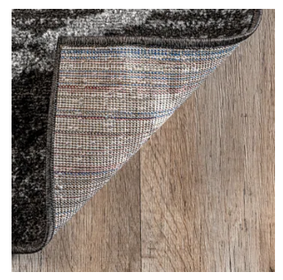 Amiia Abstract Accent Rug, Charcoal/Grey, 4'x6'