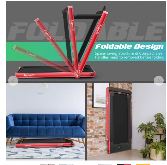 *SPECIAL* - 2.25HP 2 in 1 Folding Treadmill with APP Speaker - Silver (Remote Control will not pair)