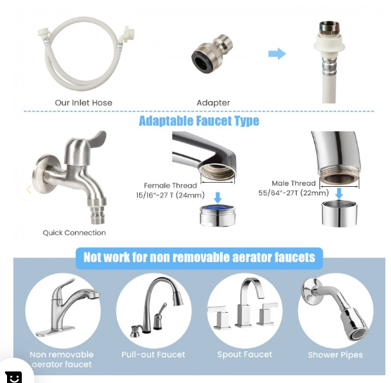 Full-automatic Washing Machine 7.7 lbs Washer / Spinner Germicidal (Grey/White)