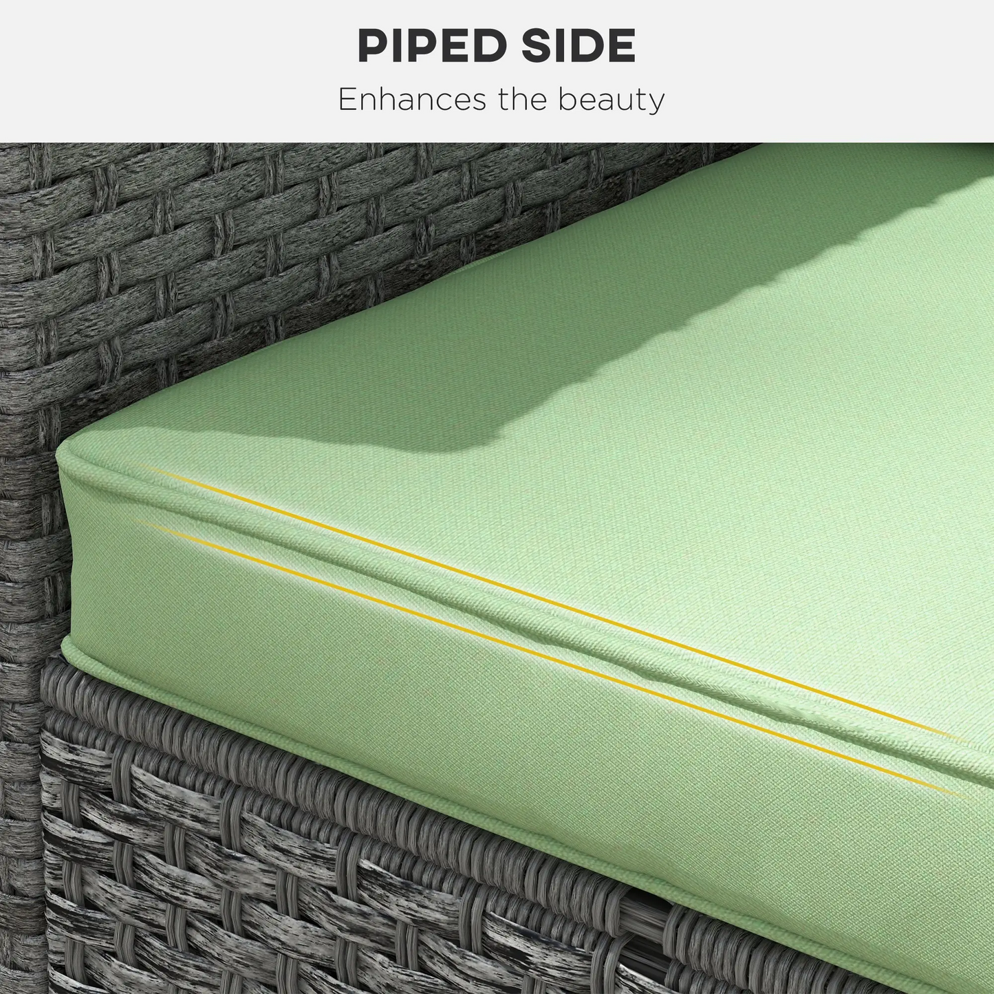 SPECIAL, 2 Piece Cushion Set, Mint Green, 24.4``x 24.4``, 24.4`` x 20.5``