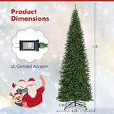 Costway 12 FT Artificial Christmas Tree with 800 Warm White LED Lights
