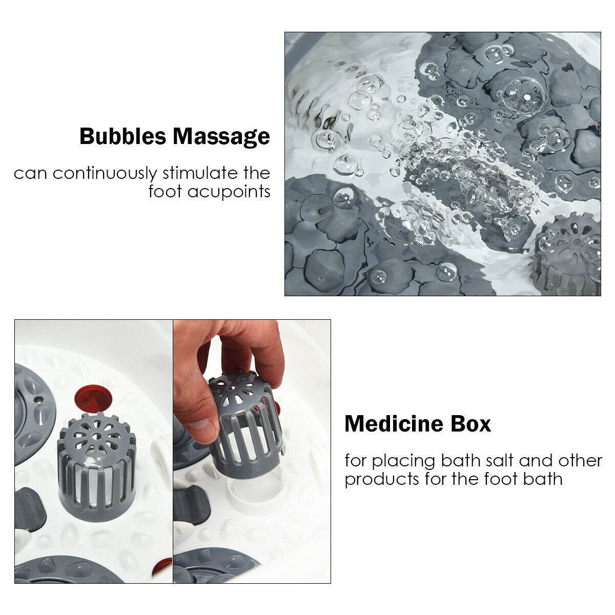 Portable Electric Foot Spa Bath Shiats customer return, tested