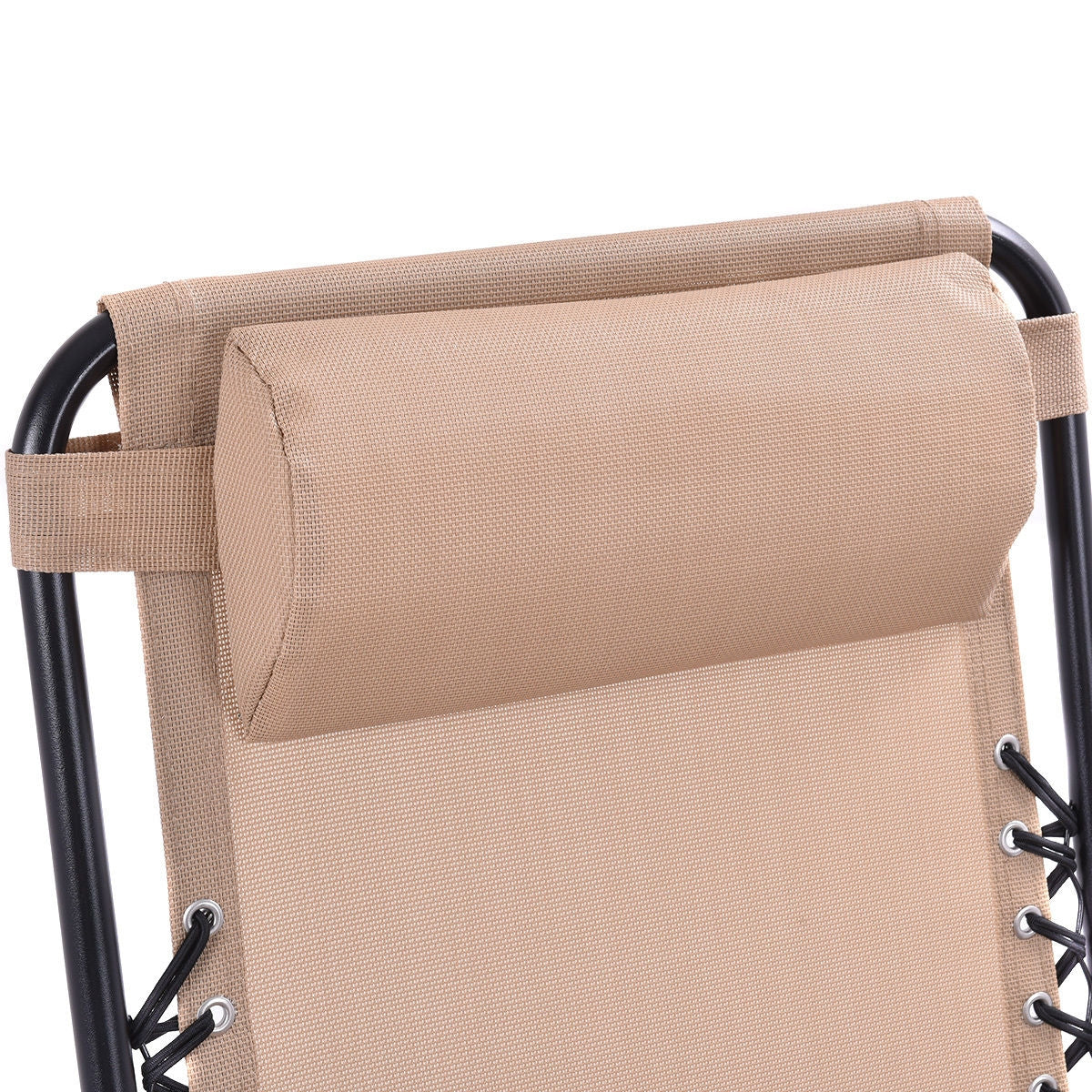 Folding Lounge Chair with Zero Gravity - Beige