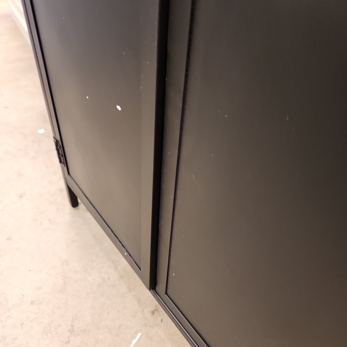 Half Glass Display Cabinet Black *SCRATCH & DENT*