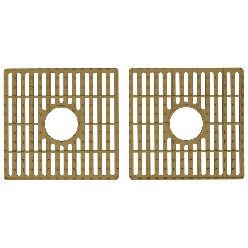 14.75`` silicone sink grid x 2 - gold