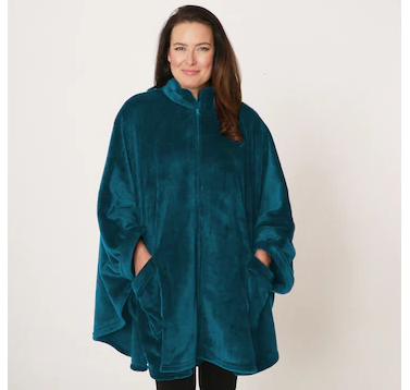 HomeSuite Essentials Zip Front Wrap - TEAL