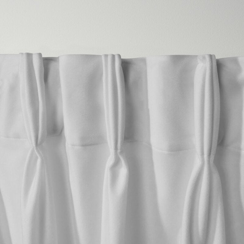 Pinch Pleat Donna, Heavyweight Room Darkening Velvet panels, winter white, 2 piece