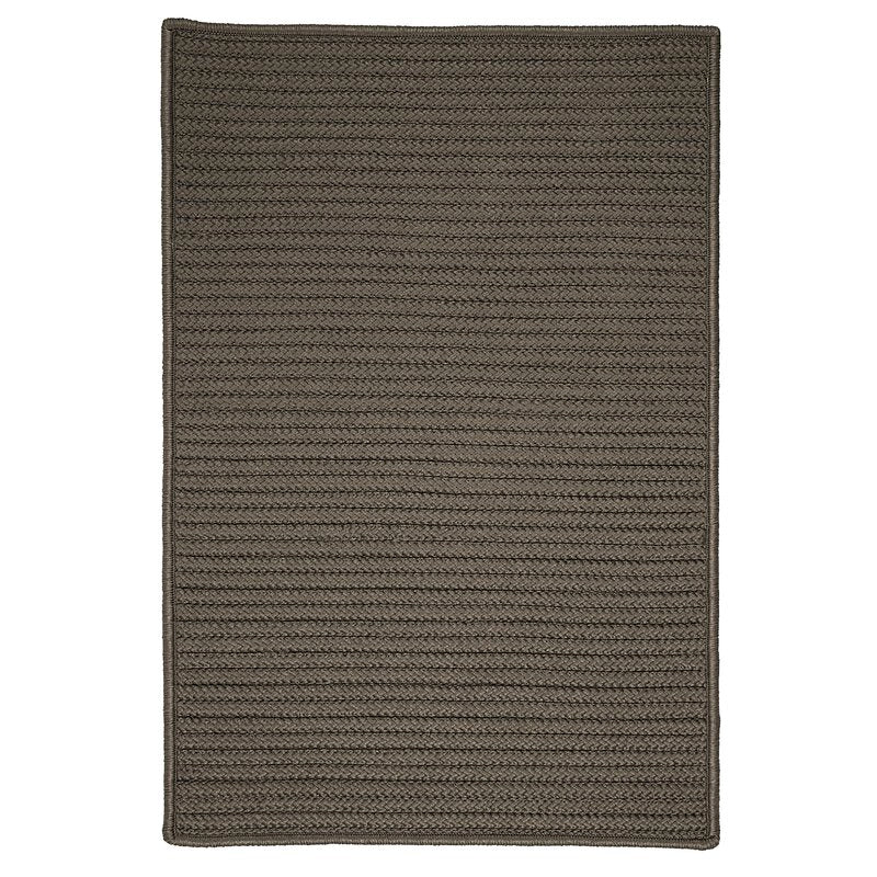 Glasgow Braided Black And Grey Indoor / Outdoor Area Rug 4 x 4 Square