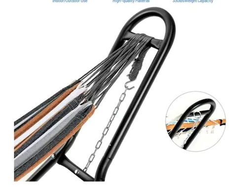 9ft Hammock Stand, w/ 2 Chains & 2 S-hooks, 1 box unassembled