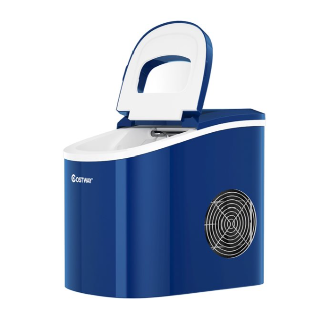 Navy 26.5-lb /24 hrs, Flip-Up Door Electric Bullet Ice Maker,