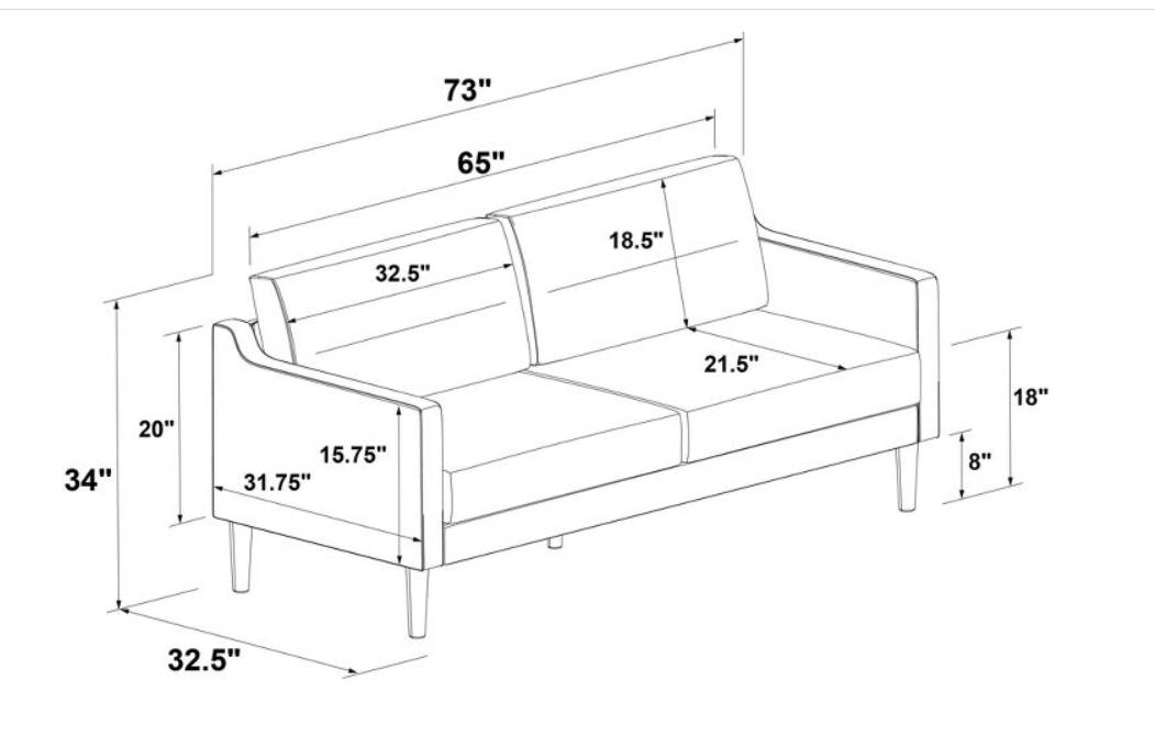 73`` Lyndsey Sofa