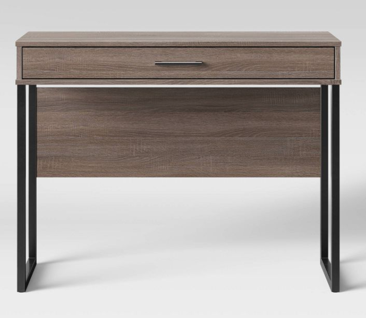 Rustic Charm Writing Desk, med brown wash, assembled