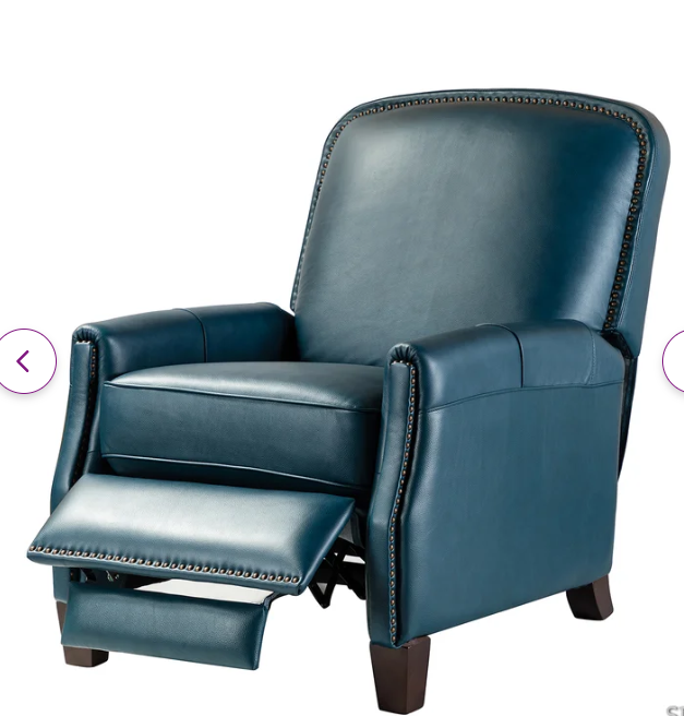 Glen Ellyn Genuine Leather 30`` manual recliner
