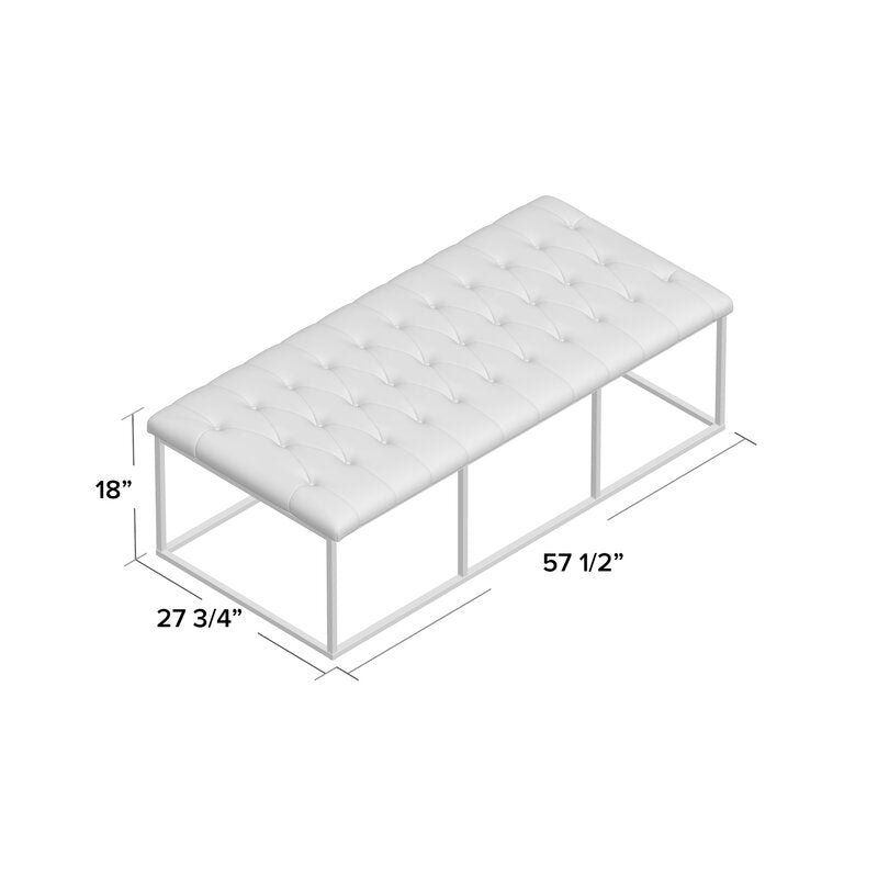 Thrapst Faux Leather Bench