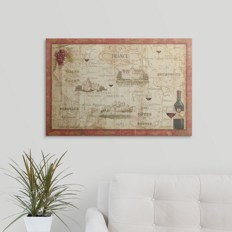 wine map daphne brissonnet art print