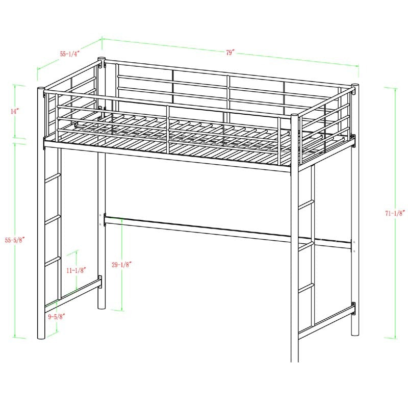 SPECIAL, Double/Loft Metal Bunk Bed *UNASSEMBLED/NEW IN BOX*