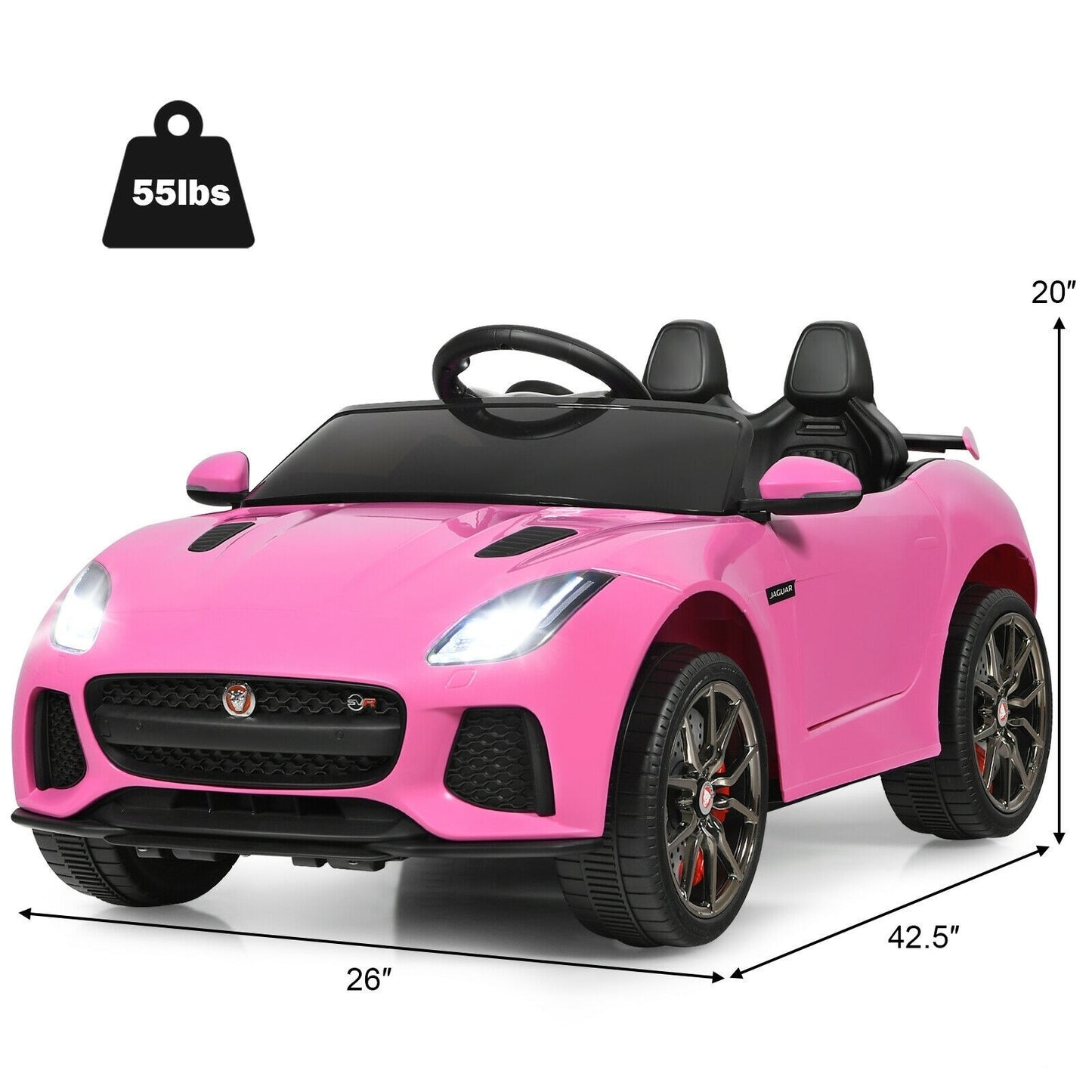 12V Jaguar F-Type SVR Licensed Kids Ride On Car - TY327674PI