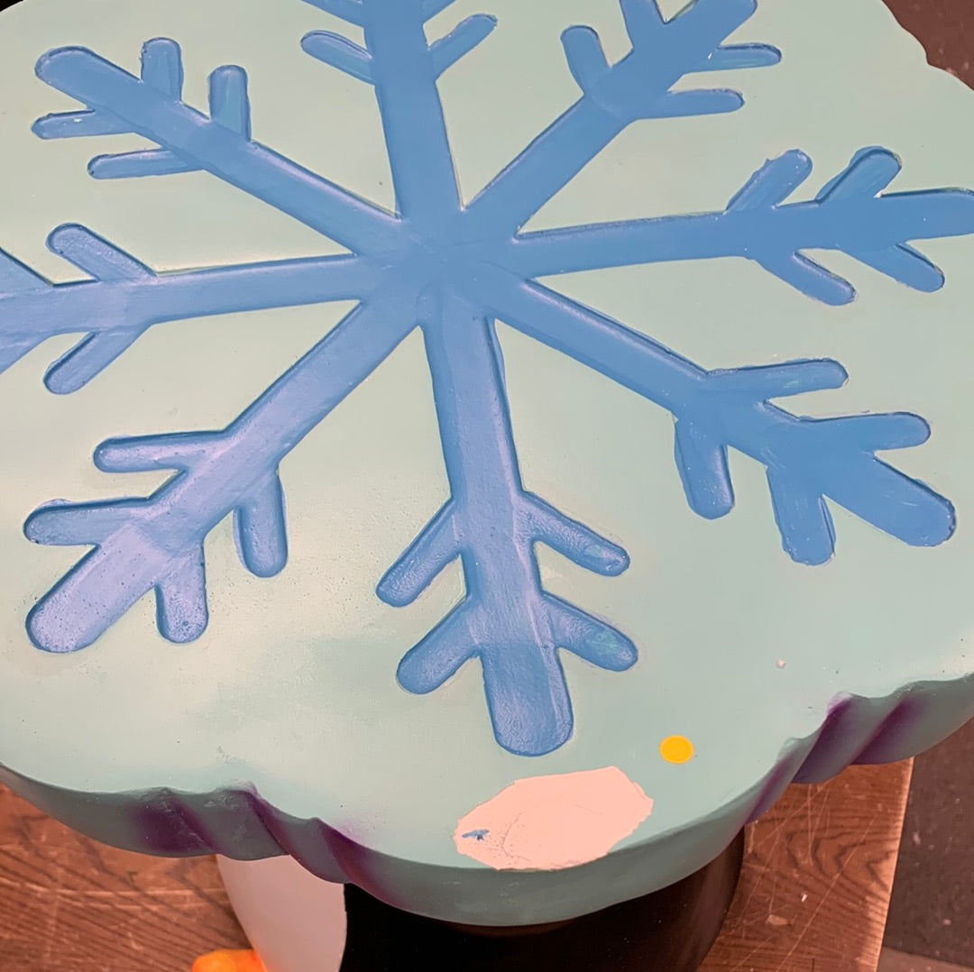 Indoor / Outdoor, Holiday Memories Stools Penguin with lights, Scratch & Dent Top