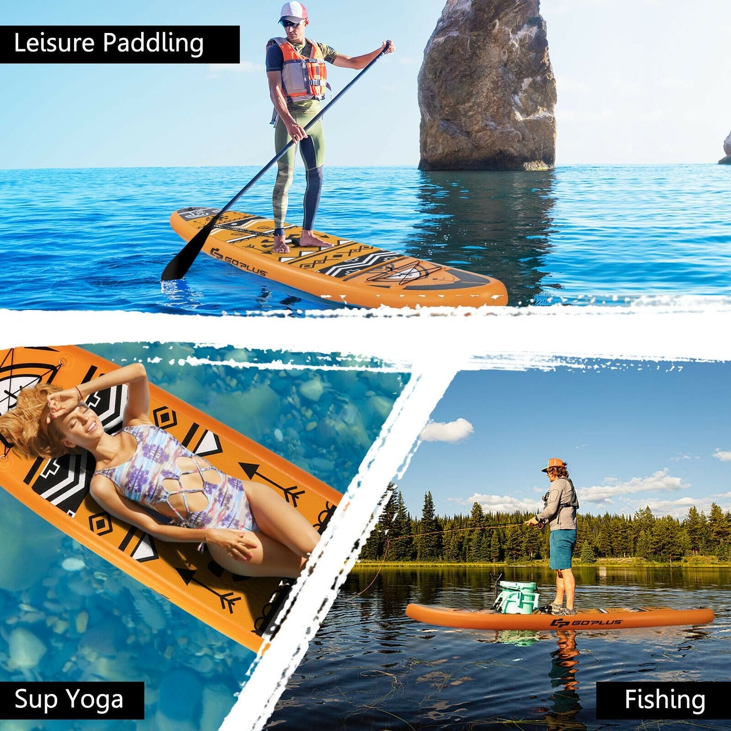 Inflatable Stand Up Paddle Board with Backpack Aluminum Paddle Pump